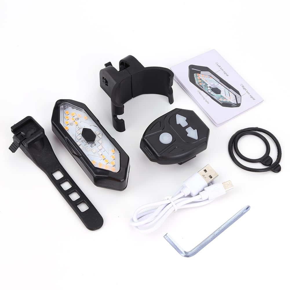 Starnearby Fanale Posteriore Scooter Elettrico con Telecomando Lampada Posteriore LED USB Ricaricabile Luce Posteriore Monopattino Elettrico Indicatori di Direzione per M365, Pro 2, MI 4