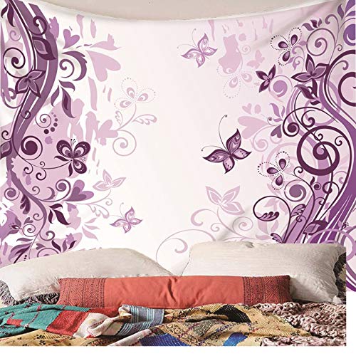 Homxi Wandteppiche Tapisserie,(150x150CM) Wandteppiche Trippy Polyester Lila Wandteppiche Tapisserie Moderne… – Bild 4