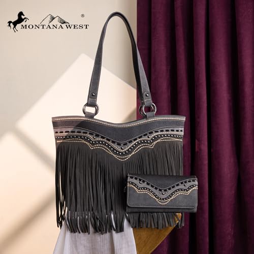 Bolso Tote Western Montana West para mujer con cartera miniatura 2