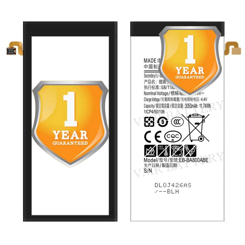 Image of Original EB-BA800ABE Battery Compatible for Samsung Galaxy A8 | A8 Duos (SM-A8000, SM-A800F) - (3050mAh) - 1 Year Warranty K7