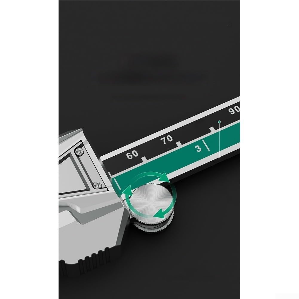 Elektronischer Messschieber, 15,2 cm, Edelstahl-Körper, genaue Tiefenmessung, automatische Abschaltfunktion für Haushaltsprojekte (300 mm)