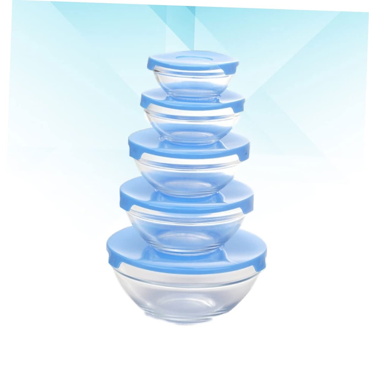 TOPBATHY Glas Schüssel mit Deckel, Hitzebeständig, für Mikrowelle
