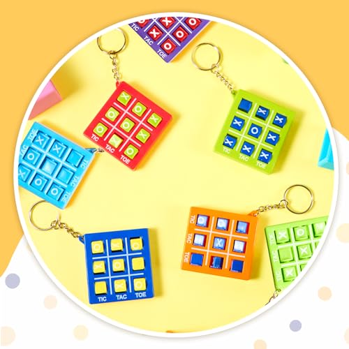 Miniatura 4 de Otuuz Llaveros De Tres En Raya Para Niños De 8 A 12 Años Llaveros De Tic Tac Toe Mini Clips De Mochila Regalos De San Valentín, Fiesta, Cumpleaños Para Niños Multicolor,16
