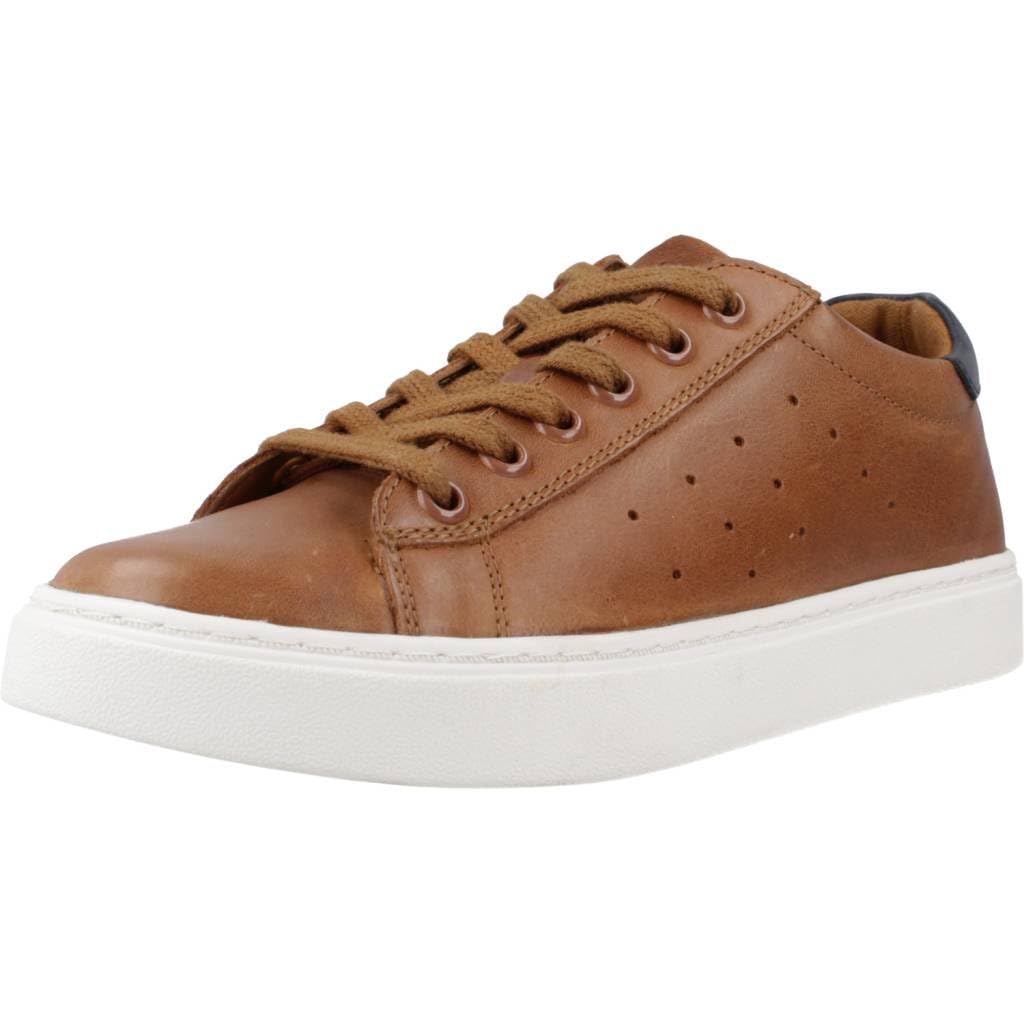Geox J Nashik Boy A Sneaker, Cognac Navy, 11.5 UK Child
