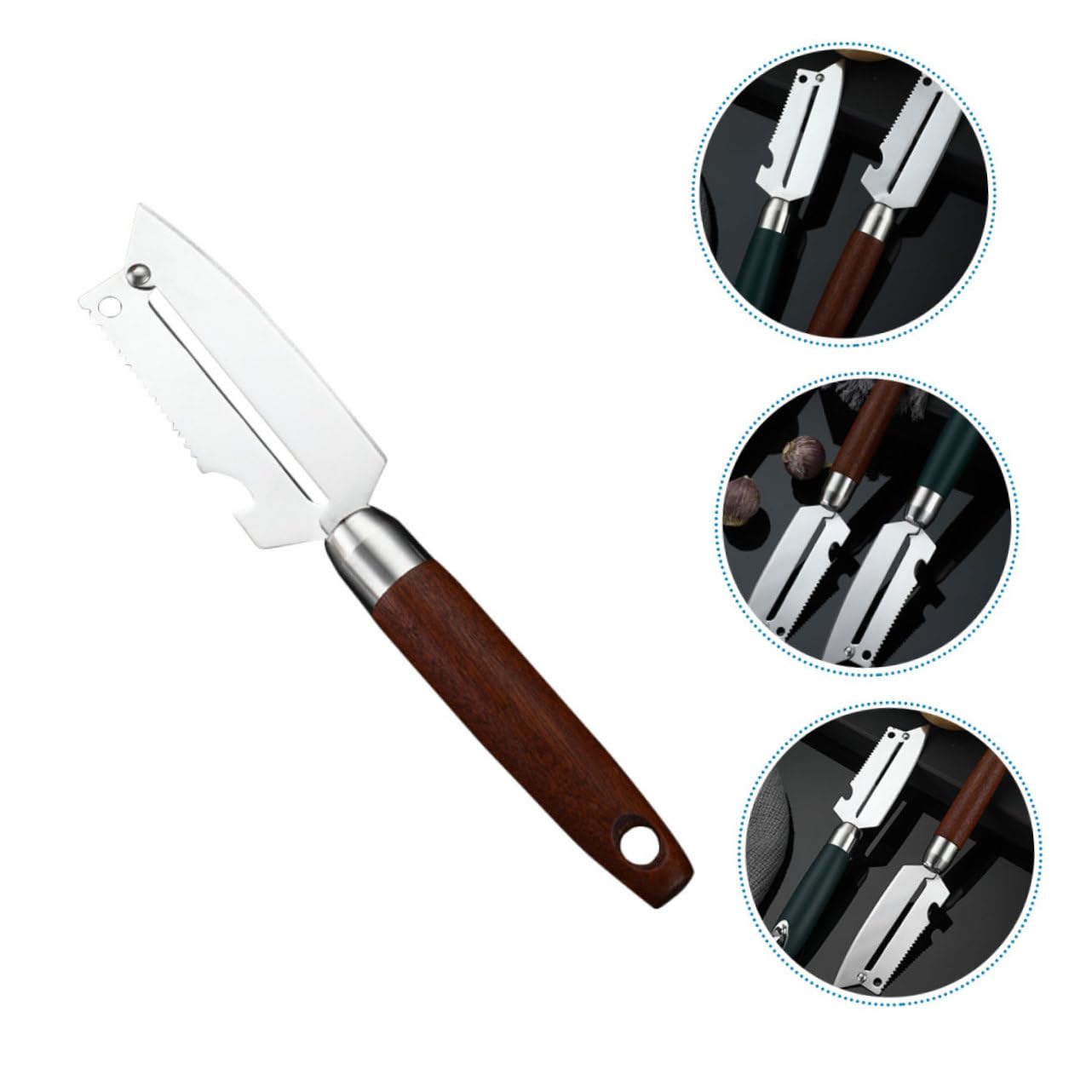 Ciieeo 5 Piezas Pelador De Acero Inoxidable Peladores De Zanahorias Herramienta Rotativa Depuradores De Pepino Peladores De Papas Pelador De Papas Manual De Madera