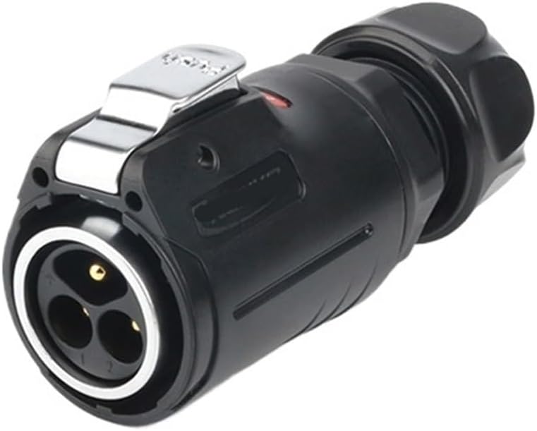 LP-24 aviation and socket threaded tightening 3-core 35A gold-plated male and female pin industrial connector(Male plug)