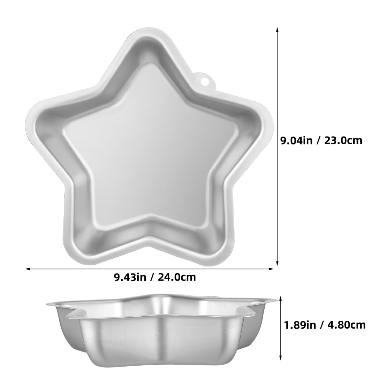 Hemoton Moule à gâteau en aluminium anti-adhésif en forme d'étoile à cinq branches de 22,9 cm pour décoration de gâteaux d'anniversaire, fête de mariage