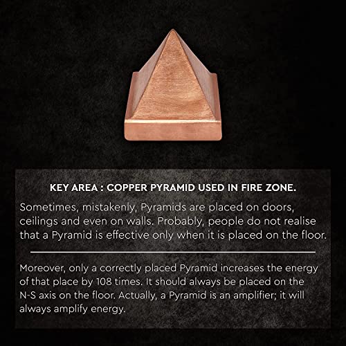 Image of Copper Pyramid | Vastu Remedy | Copper Solid Pyramid | Yantra for Healing | Pyramid for Positive Energy (Pack of 1)