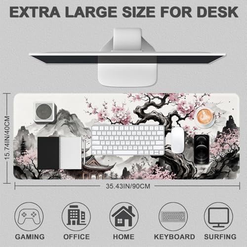 Tapis de souris extra large antidérapant fini les glissements de clavier - 2