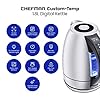 Chefman Electric Tea Kettle, 1.8 Liter Hot Water Electric Kettle Temperature Control Water Boiler with 5 Presets, Tri-Colored LED Lights, Keep Warm, Automatic Shutoff, Stainless