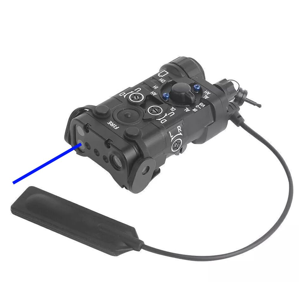 Metal L3-NL Aiming Box Laser Sights(with IR Laser + Blue Laser + Whitelight LED Flashlight), and Modular Wire Control Remote Pressure Switch Combo,Black