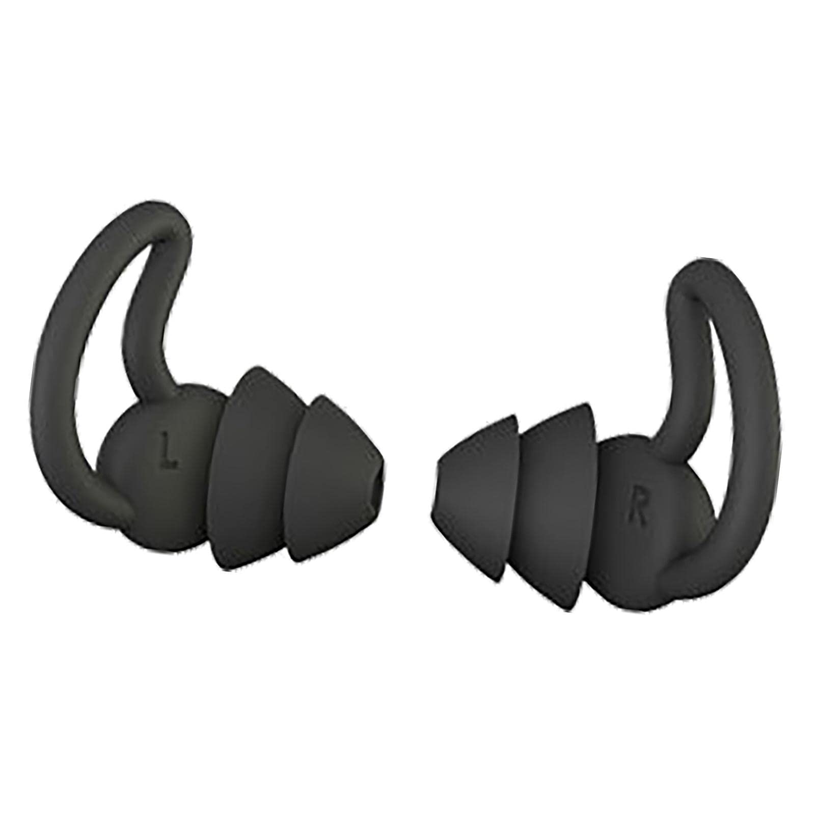 TRENDIVIBE 2 Pieces Earplugs Sound Reducing -40dB Noise Reduction Flexible for Sleeping Black 2 Layers-image-47
