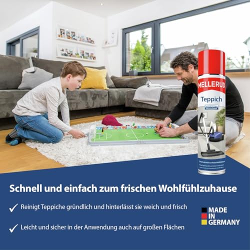 MELLERUD Teppich Spezialreiniger Aktivschaum | 1 x 400 ml | Teppichreiniger für Schmutz & Flecken | zur gründlichen Schmutzentfernung | Geruchsbeseitigung