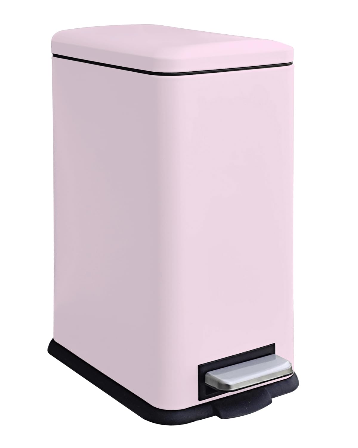 JM ·YIPENG Bathroom Bin 17L, Kitchen Bins Small Trash Can with Soft Close Lid,Slim Pedal Bin with Removable Inner Bucket for Home,Bathroom,Kitchen,Bedroom,and Office,pink — image 1