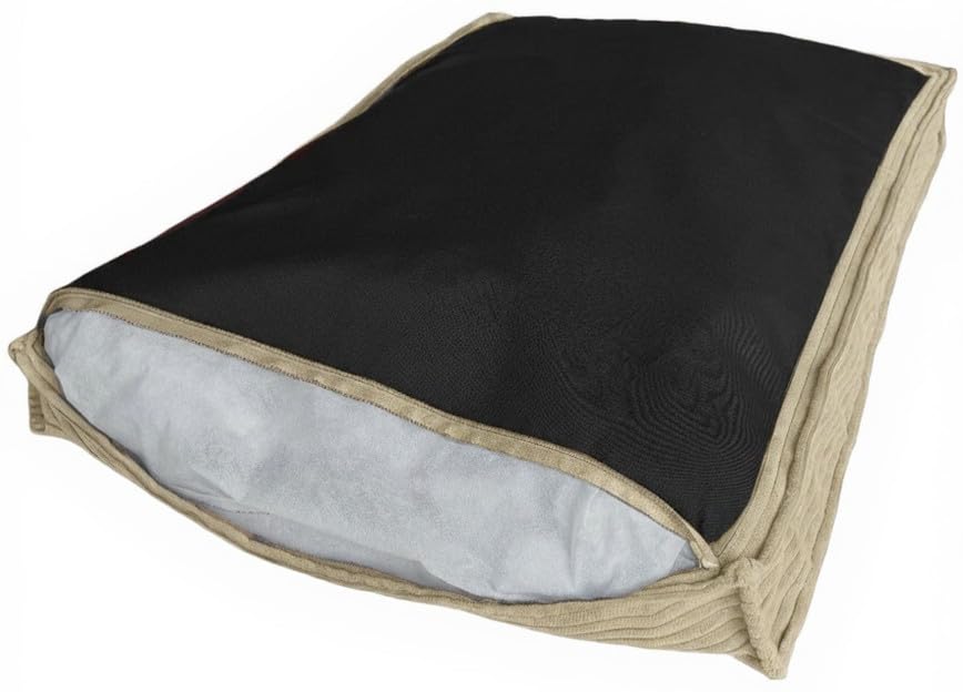 Extrasen Hundebett Hundekissen Cord Große Hunde Waschbar Abriebfest 100 x 70 cm Ecru XXL