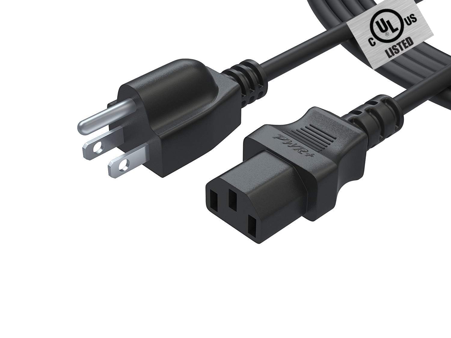 12Ft Extra Long 3 Prong Amp Tv AC Power Cord Cable for Samsung Dell Viewsonic Sony Vizio Dynex Lg AOC BenQ Toshiba Panasonic Philips Tv, ION Block Rocker, Guitar Amp, Job Rocker, Explorer UL Listed