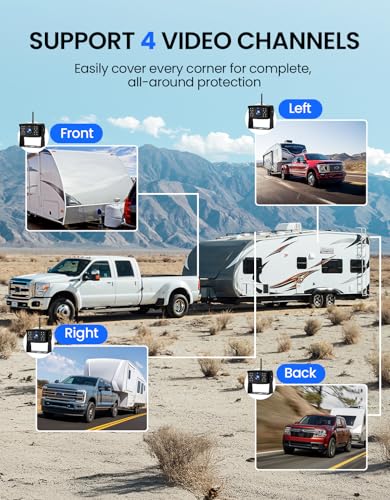 Image of RV Backup Camera, 1080P AHD Vehicle Backup Camera, Waterproof IP69, Night Vision, 150 Wide Angle Rear View, Universal Rearview Camera for Cars, RVs (Only Compatible with TECXERLLON Displays)