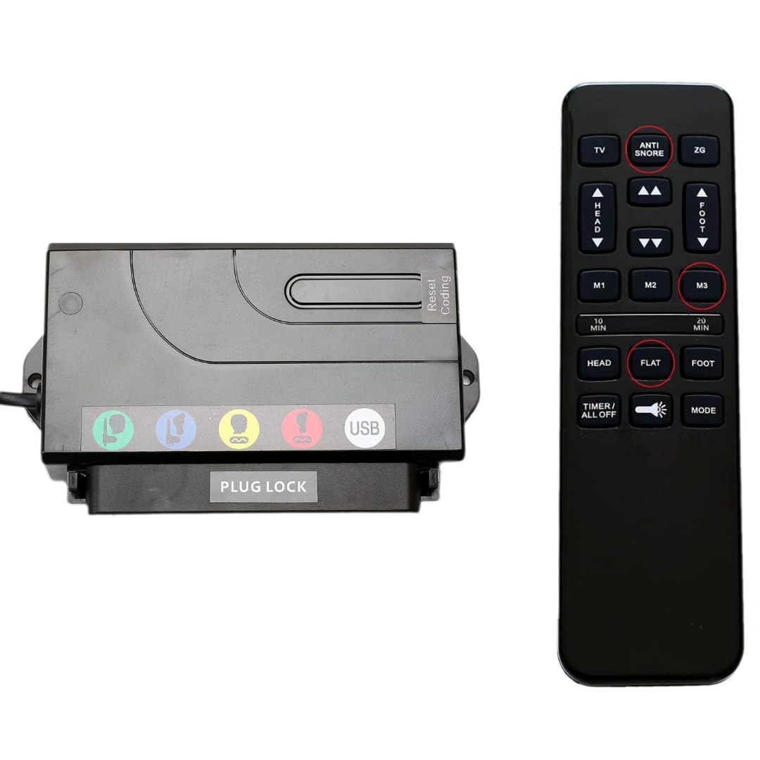 Richmat HJH55 Remote + HJC18 Control Box for Adjustable Bed Base Combo