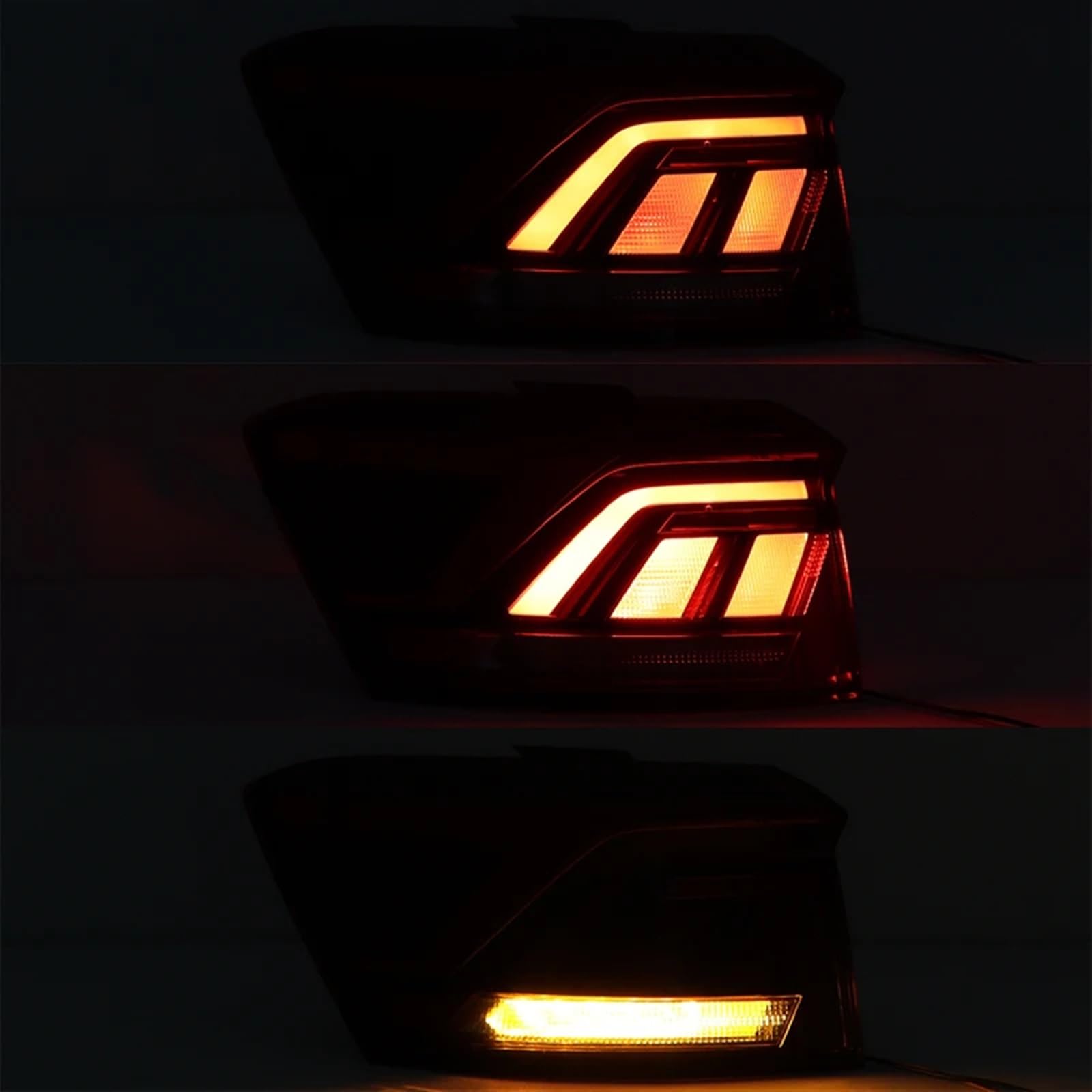 Achterlichten Voor Vw Voor T-ROC 2018-2021 Auto Achterlicht Montage Led Waarschuwing Remlicht Richtingaanwijzer Reverse Light Accessoires Achterlicht Remlichten (Kleur : Outside Left
