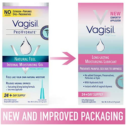 Vagisil Prohydrate Internal Vaginal Moisturizer, Gel & Lubricant for Women, Gynecologist Tested, 8 Count, Pack of 1 (8 Total Applicators) - Image 3