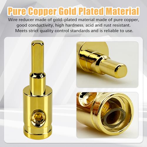Conector reductor de entrada para amplificador, pack x2, chapado en oro miniatura 5