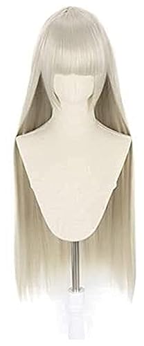 LCNING Kakegurui Compulsive Gambler Momobami Ririka Long Straight Wig Cosplay Costume Heat Resistant Synthetic Hair Cosplay Wigs
