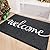 CozyBounty Black Door Mat Welcome Mats Outdoor Indoor Non-Slip Doormat for Entryway Low-Profile Floor Mat for Yard, Garage, High Traffic Areas (30"x17.5", Black)
