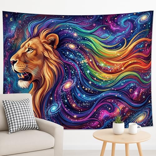 Grand drapé mural cosmique de 228x178 cm à suspendre facilement