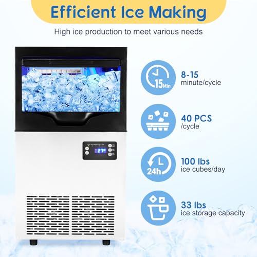 Fabricadora de hielo comercial de acero inoxidable Takywep KN miniatura 2