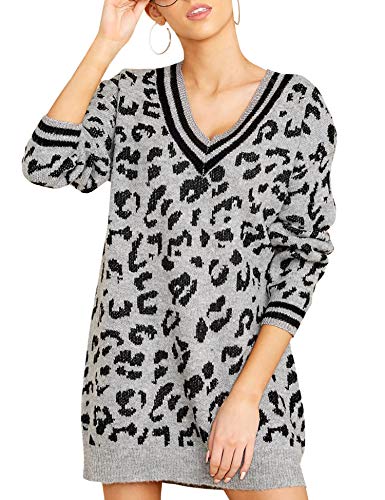 Bonkwa Pull Femme Pull léopard à col Cover