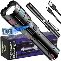 10,000 Lumen Long-Range LED Flashlight with USB-C Charging only .43: eDeal Info