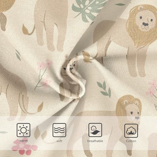 Wusikd Lions Flowers Girls' Underwear Cotton Girls Briefs Soft Toddler Underwear 5T3