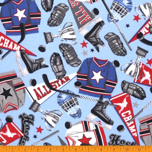 Premium Blue Flannel Hockey Gear Fabric by Mook Fabrics – Soft, Vibrant, and Versatile for Crafts and Apparel 6 Premium Blue Flannel Hockey Gear Fabric by Mook Fabrics – Soft, Vibrant, and Versatile for Crafts and Apparel - Image 5