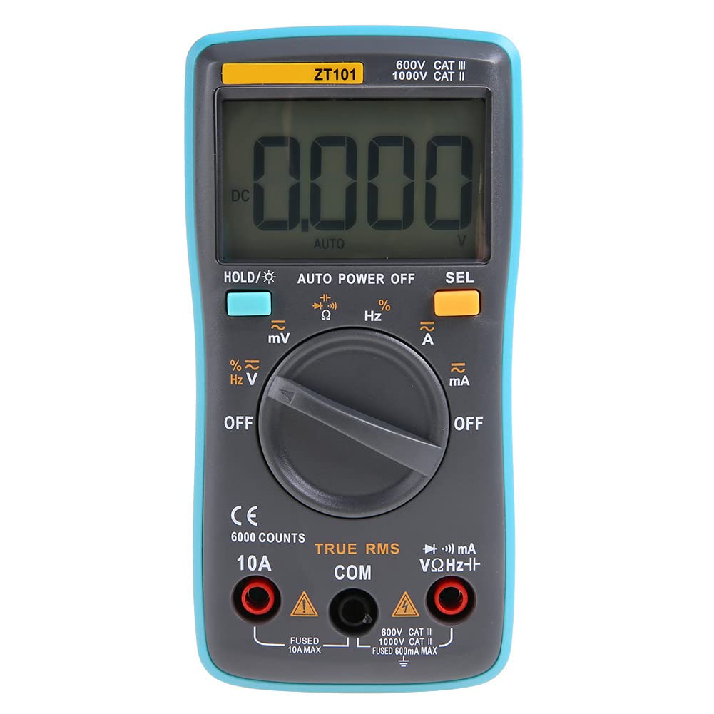 Portable Mini Auto Digital LCD Multimeter for Testing The Capacity Multimeter in Weak Environments (ZT101)