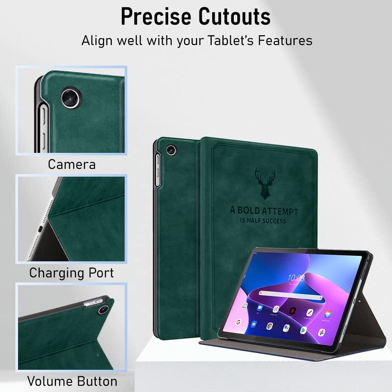 Image of Robustrion Flip Stand Case Cover for Lenovo Tab M10 FHD Plus 3rd Gen 10.6 inch Tablet (Will Not Fit M10 5G Model) - Dark Green