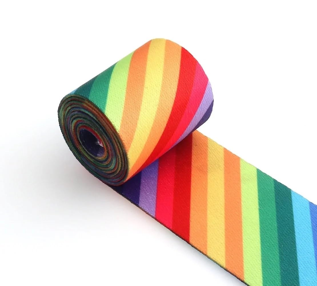 Webbing 5 Yards 38mm Colorful Webbing Strap Purse Ribbon Bag Straps Key Fob Luggage Belt Rope Dog Pet Collar Leash(6)