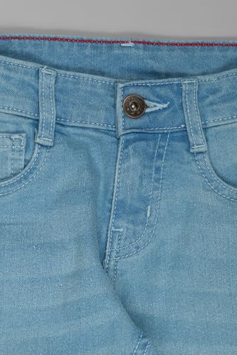 Image of Pantaloons Junior Kids Cotton Stretch Blend Jeans | Slim Fit | Mid Rise Waist | Full Length
