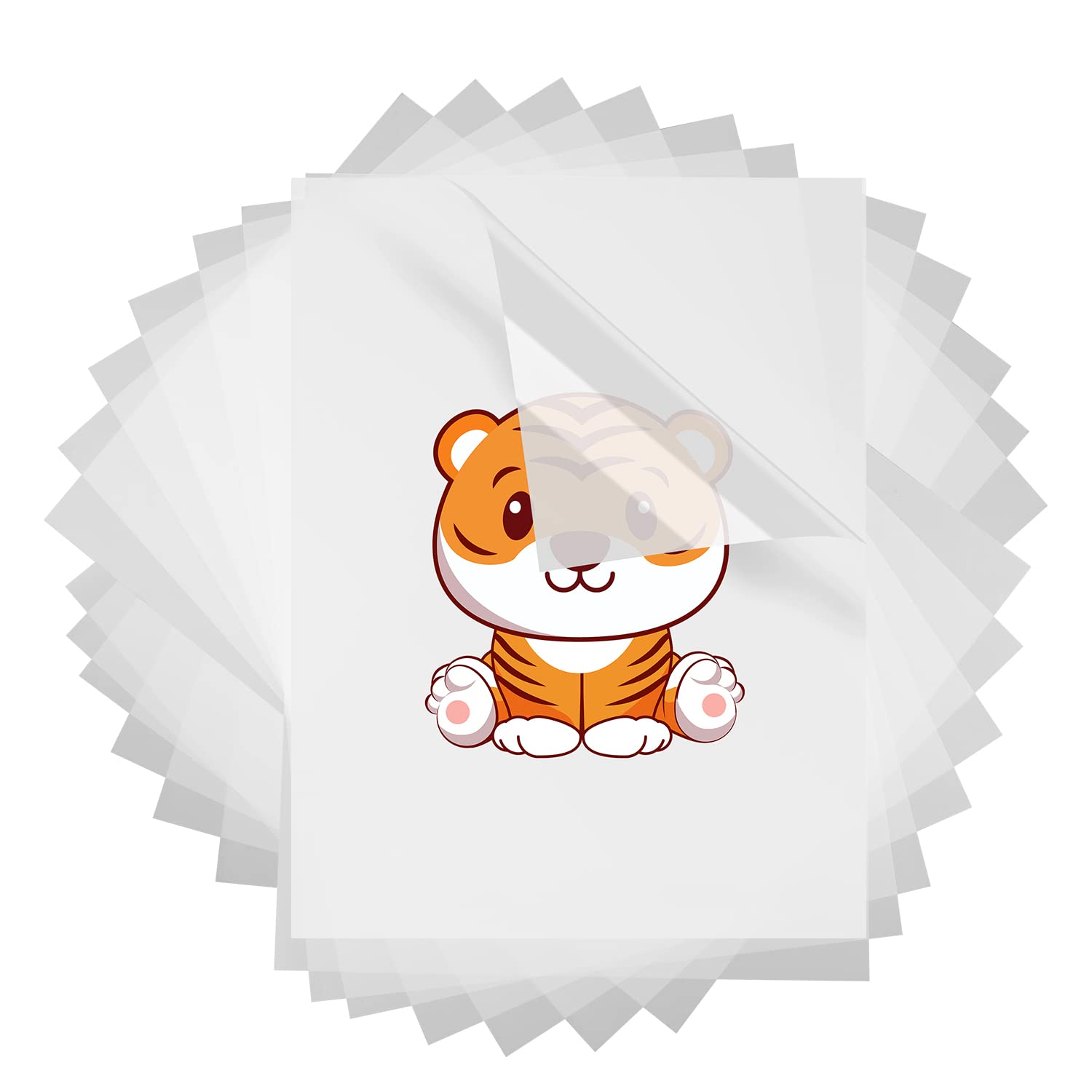 30pcs DTF Transfer Film Paper, 8.3x11.7inch Premium DTF Film A4 Double-Face Clear Direct to Film Transfer Paper for DTF Inkjet Printers T-Shirts DIY Projects, Peelable in Hot & Cold Condition