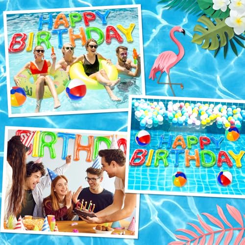Sumind 20''Happy Birthday Floating Pool Letters, Colorful - image 5