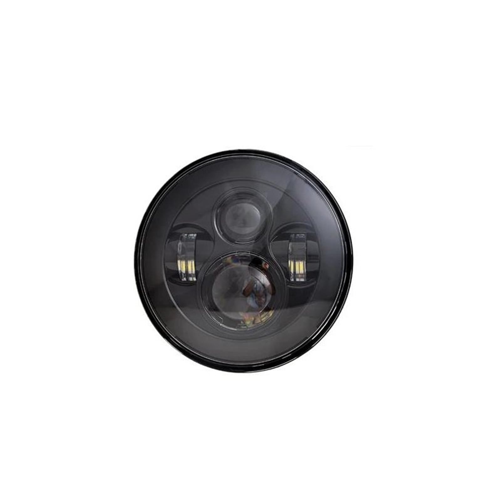 Faro LED Motocicletas 7 Pulgadas Haz Alto Y Bajo H4 (Black 45W)