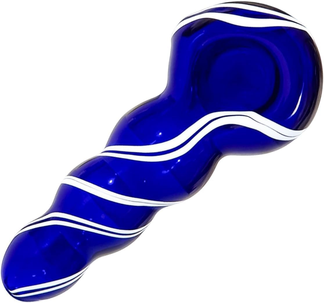 Gorgeous Tobacco Tube Set, Collectible Smoking Tube, Black Carrying Case with Cleaning Tamper Tools, Complete Pipe Accessory Kit (Blue.)