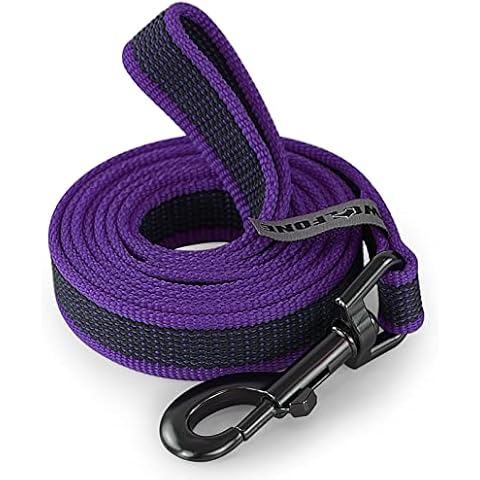 Wolfone 1.5m Purple Training Rubberised Dog/Cat Lead with Anti-Slip Handle,Robust Light Dog/Cat Lead for Large Medium Small Dog/Cat Cover