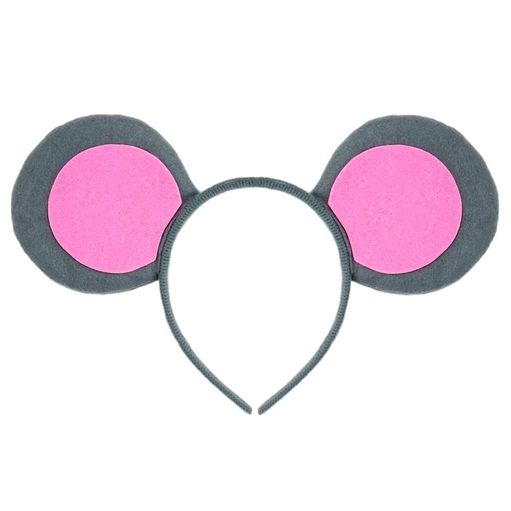 SeasonsTradingPink & Gray Mouse-A-Like Ears Headband - Costume Party Accessory