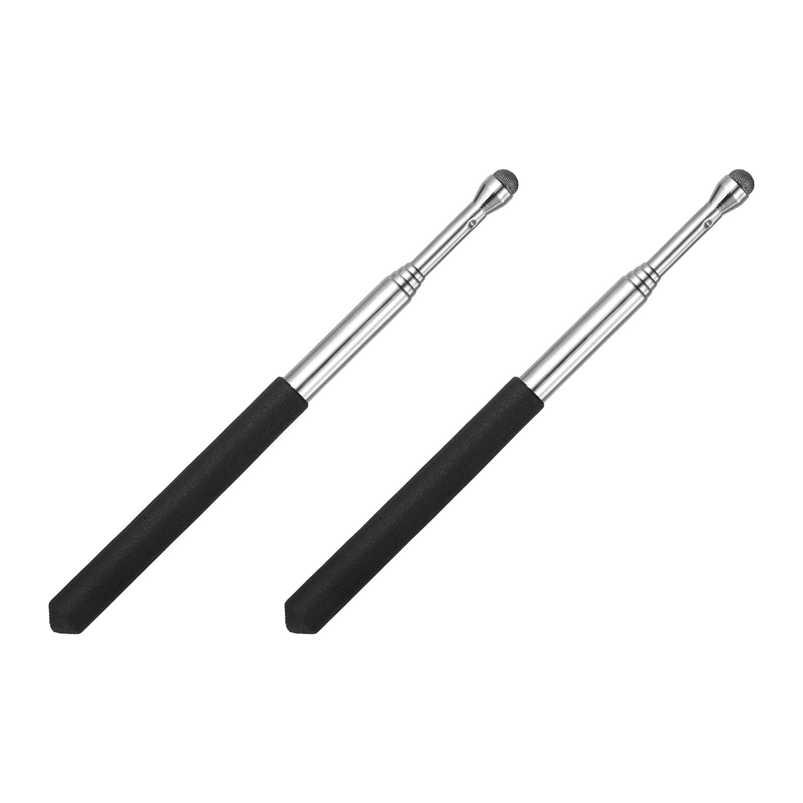 PATIKIL 2 PCS Pointer Finger Stick, Teacher Finger Pointer Stick Retractable Touch Screens Whiteboard Presenters Extendable Telescopic for Classroom Teacher, Black
