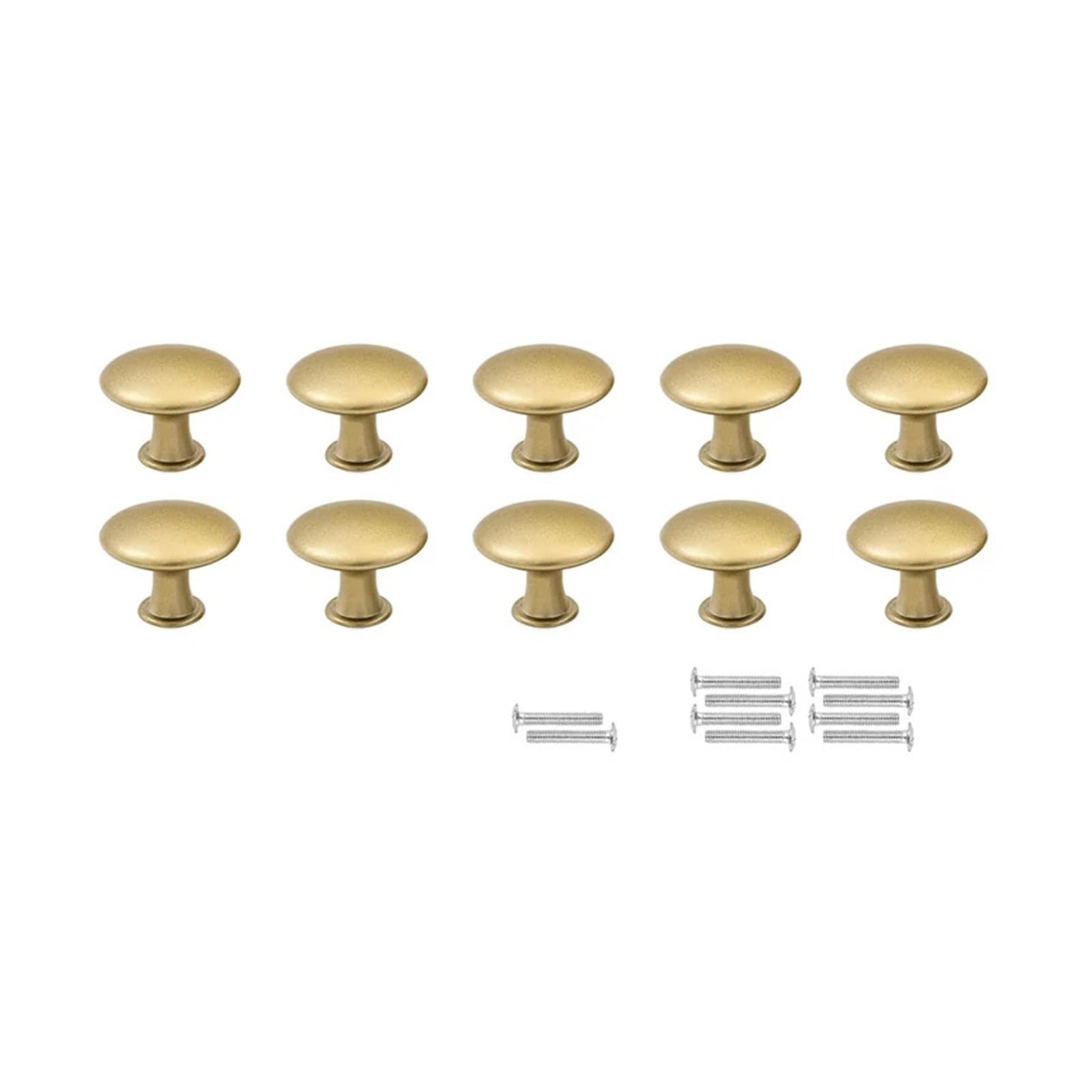 Xavren Gold Round Cabinet Knobs 10Pcs 29Mm Round Aluminum Cabinet Knob With Screws