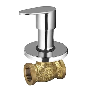 Zap Pluto Brass Garnet Quarter Turn Fittings Concealed Stop Cock (12x5 Inch)