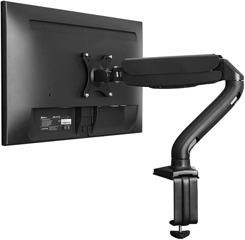 Miniatura 6 de Brazo de monitor de computadora individual con 2 puertos USB altura ajustable soporte universal LCD soporte sentado de pie escritorio accesorio