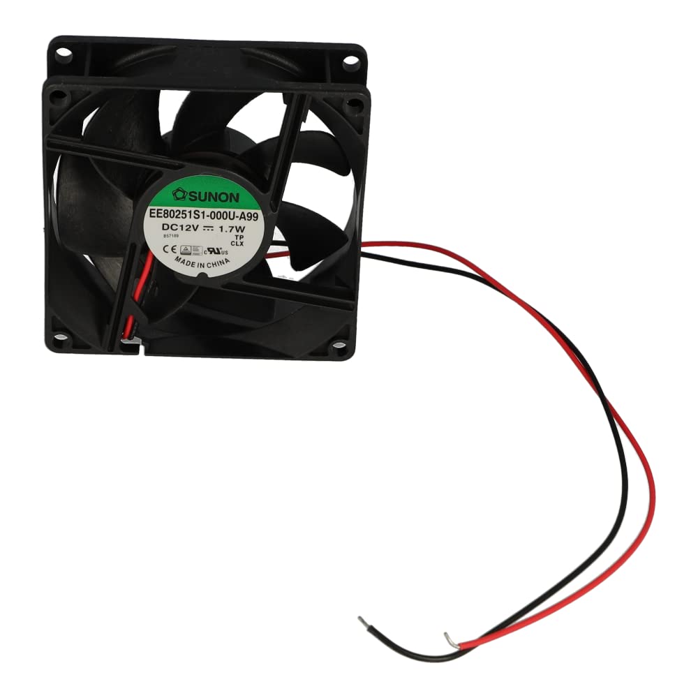 Fan, 80 x 25mm, 12V DC, 1.7W, 3200 RPM, 300mm Flying Leads, Desktop Compatible, 4-Pin Power Connector, 30dB Noise Level
