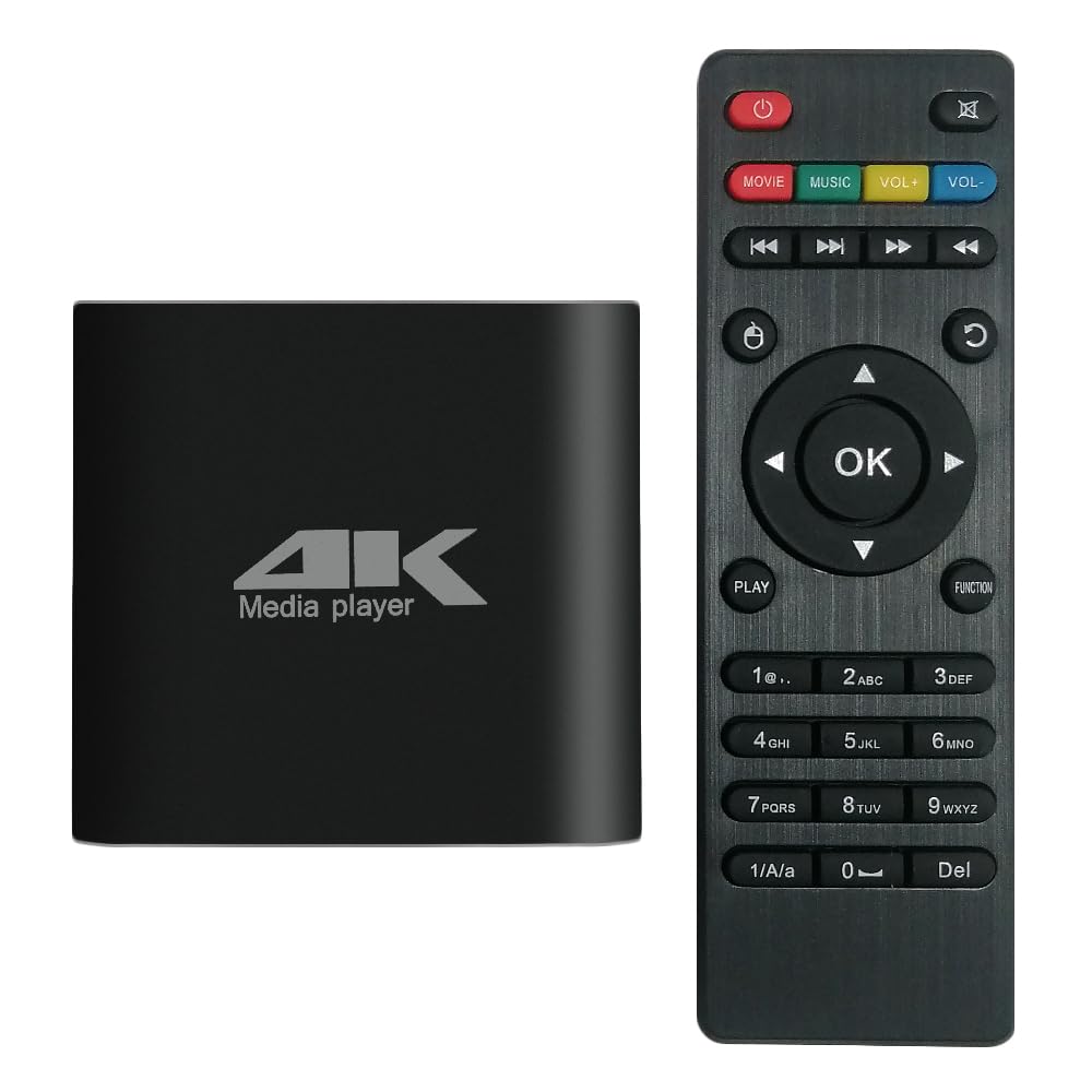 4K Media Player for USB Drive MicroSD Ultra HD Digital Signage Player with HDMI AV Output H 265