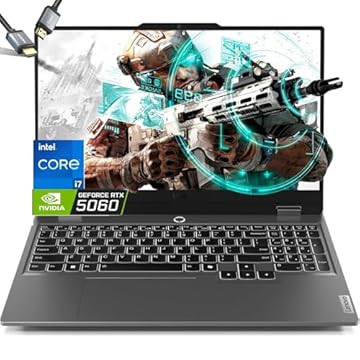 Lenovo Laptop para jogos LOQ 15 RTX 4070 - AMD Ryzen7 7435HS - Tela IPS FHD de 15,6 144 Hz - G-SYNC - Teclado retroiluminado - RAM DDR5 de 64 GB - SSD PCIe de 2 TB - Wi-Fi 6 - USB Tipo-C - Windows 11